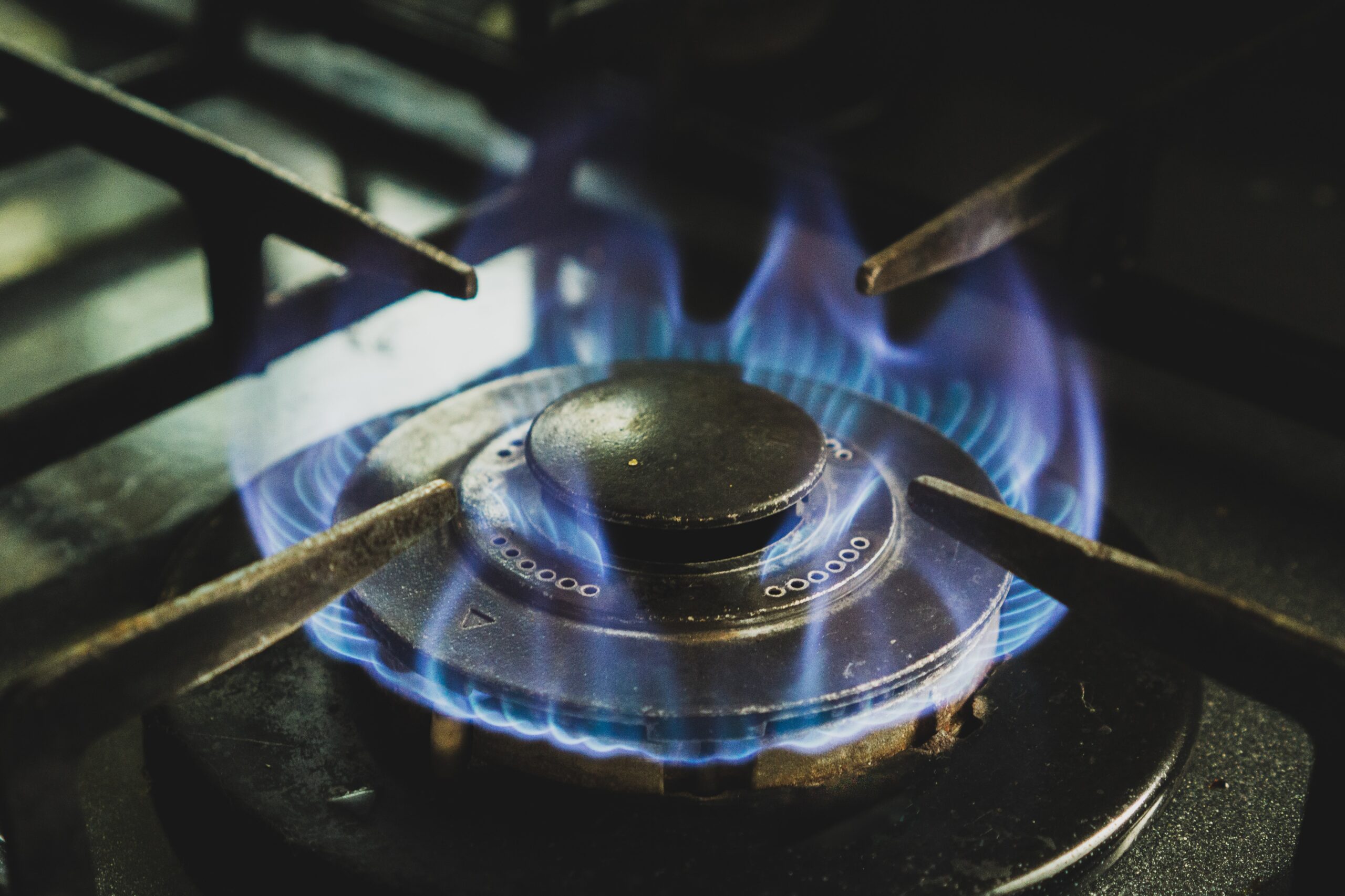 Burner on a gas stove